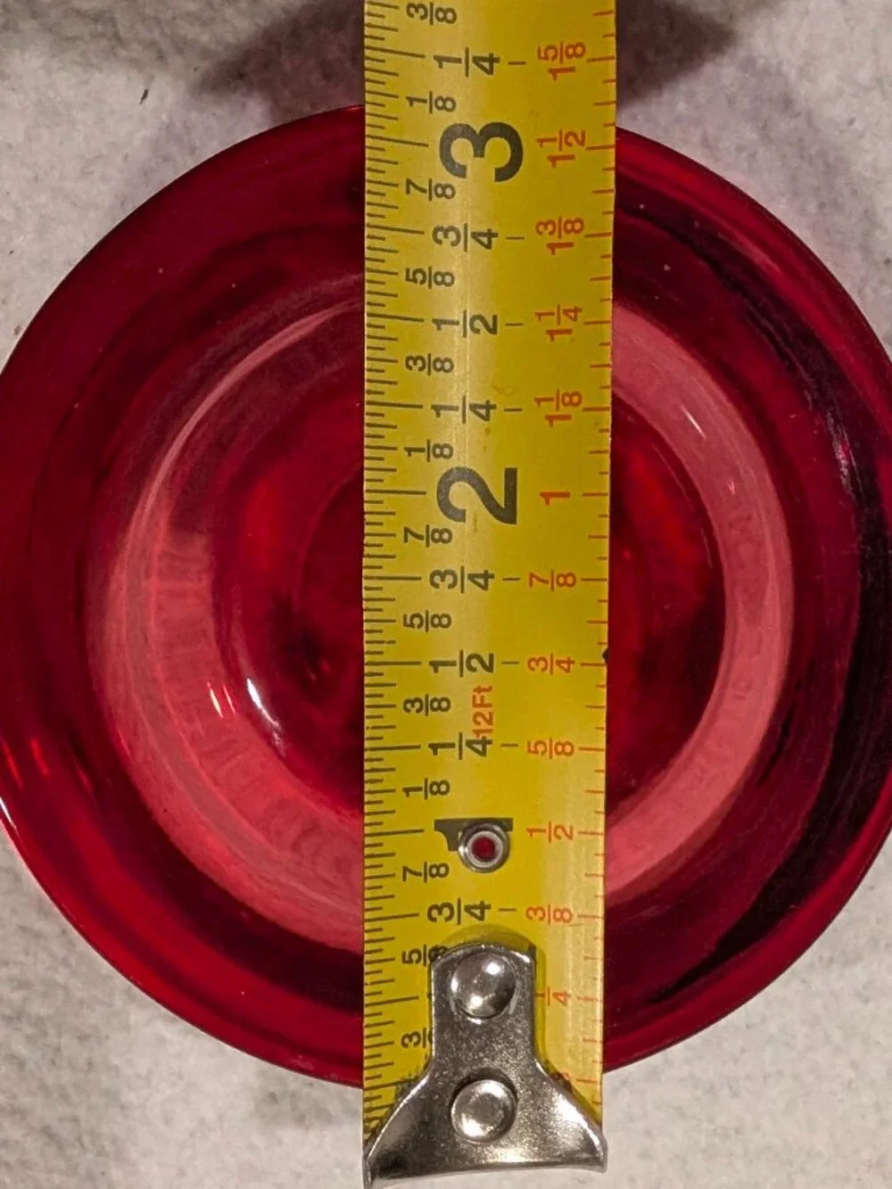 Red Glass Votive Candle Holder Maximalist Home Decor - 1342